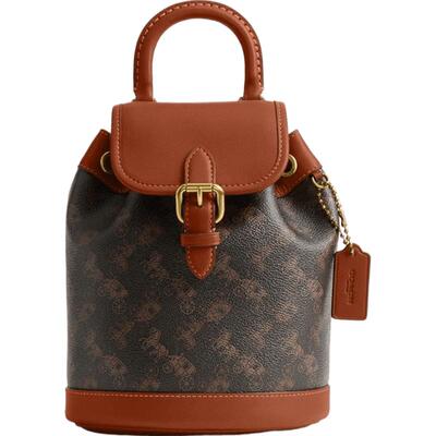 COACH/蔻驰女士马车图案印花HARPER双肩包背包高级感通勤