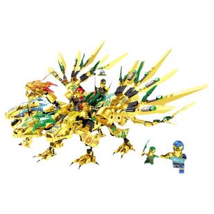 幻影忍者超级黄金神龙三四头巨龙神兽变形拼装积木玩具男2026拼搭