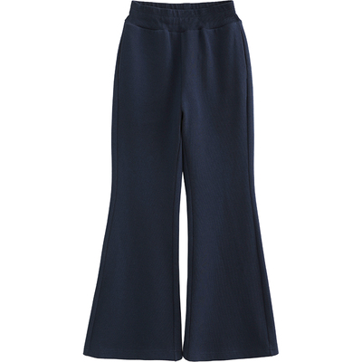 诺诺公主S1N初中生2026春新款韩系学院喇叭裤女青少年百搭休闲裤