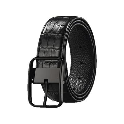 男士真皮针扣腰带男头层牛皮鳄鱼纹皮带休闲中青年韩版潮正品裤带
