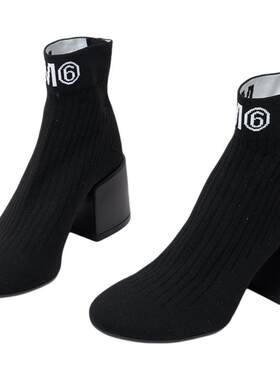 Maison Margiela女士经典logo字母装饰袜靴银泰百货精品 301596