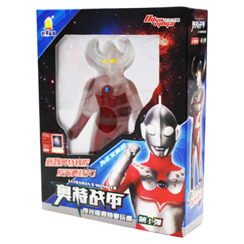 正版奥特战甲奥特曼怪兽玩具夜光变形弹力拉伸TPR软胶人偶解压男