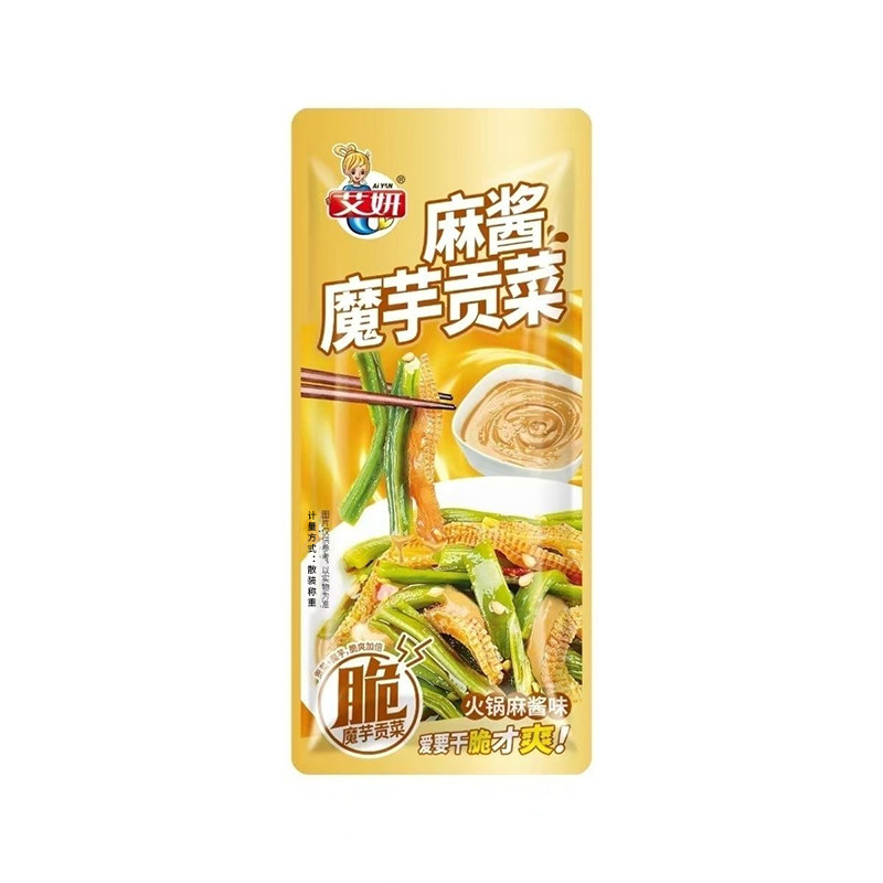 艾妍麻酱味魔芋贡菜新挑战香菜麻酱火锅麻酱味爽口下饭菜小吃即食