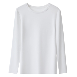 红豆绒棉花糖N3女士白色打底衫中高领保暖上衣A类棉含羊毛色纺