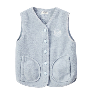 千线艺绵羊绒儿童马甲防静电秋冬季加厚男女童珊瑚绒背心褂子外套
