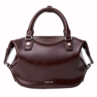 OMENTAR欧蒙特小丑包新款女小众真皮通勤斜挎手提单肩波士顿包包