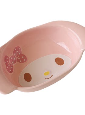 美乐蒂陶瓷粉色餐碗餐盘少女礼物