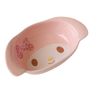 粉色美乐蒂陶瓷餐盘甜品沙拉碗饭盘深盘少女心My Melody礼物餐具