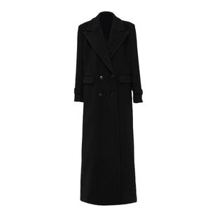 APOZi collection 山海前奏系列极黑翻领秋冬新款呢子大衣外套女