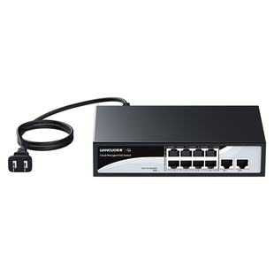 联果 云网管5/8/16/24口POE交换机千兆poe网线供电监控专用国标网络poe交换器百兆防雷 兼容海康水星tp摄像头