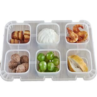 八分格零食试吃盒超市食物展示品尝盒菜点心食品留样盒子多款规格