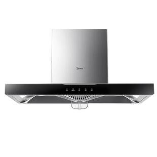 美的抽油烟机家用厨房顶吸式大吸力欧式抽烟机官方旗舰店正品