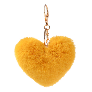 毛绒心形毛绒挂饰 diy手机壳钥匙扣吊坠饰品配件爱心毛球包包挂件
