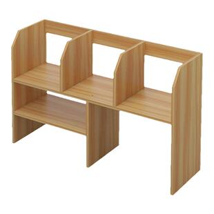 钢木书架书桌上收纳架台面小书柜加厚多层整理架子电脑桌面置物架