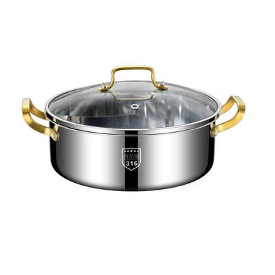 食品级316不锈钢三味四味鸳鸯锅