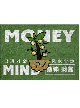 是块风水宝地创意涂鸦风简约地垫