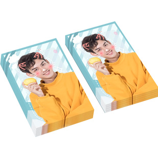 自印小卡定制来图定制diy彩色照片明信片应援自制名片爱豆明星卡片打印专辑方卡ins韩风单面双面加厚加硬