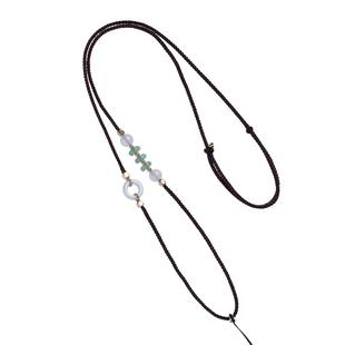 高档手工编织项链绳玉吊坠挂绳挂脖翡翠玉坠玉佛平安扣编绳锁骨绳