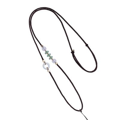 花素高档手工编织项链挂件绳