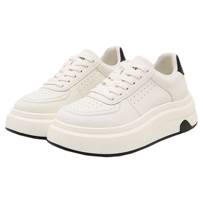 达芙妮2025春秋新款厚底小白鞋女