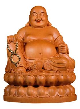 香樟木聚财风水供养弥勒佛件包邮