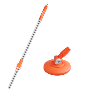 大卫拖杷杆旋转不锈钢拖头手压加粗一体杆圆盘替换头正品拓扑配件