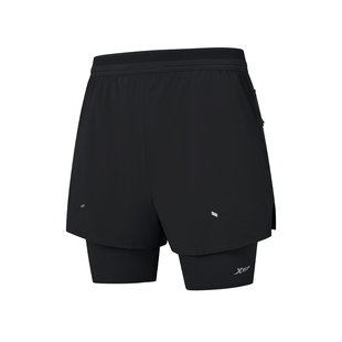 特步两千公里PRO丨短裤男士夏季新款跑步裤子2000公里假两件短裤