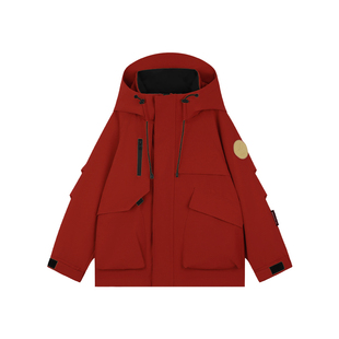 Amybaby女童外套秋冬季2025新款儿童冲锋衣户外羽绒保暖夹克上衣