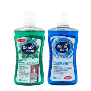 德国dm东拖Dontodent成人漱口水口气清新6重功效抗敏感清洁500ml