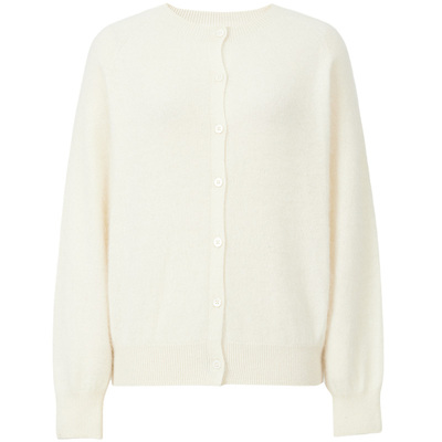 MOFAN摩凡冬新款霜白色毛针织衫