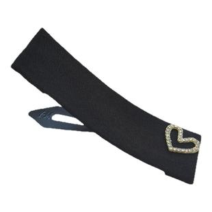 大号黑色发夹bb夹亮钻边夹简约刘海夹女发卡后脑勺后脑勺碎发夹子