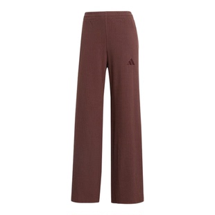 adidas阿迪达斯冬季新款中腰宽松运动休闲裤女子针织长裤 KA5350