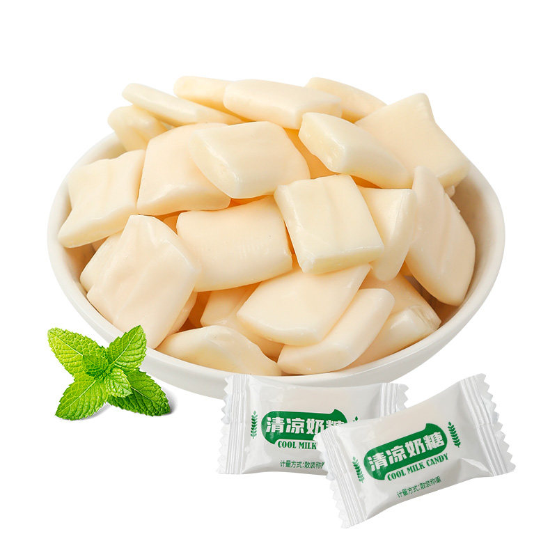 棵力果老式薄荷清凉奶糖抖音同款糖果幼儿园分享零食休闲食品小吃