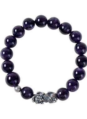 【火运旺缘】紫水晶貔貅手串范李李五行缺火者提升人脉能量手链