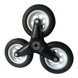 爬楼梯三角轮小拉车加厚款橡胶轮折叠购物车行李车买菜车上楼梯轮