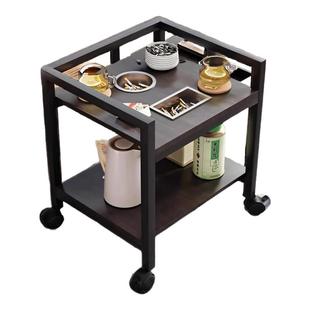 麻将桌茶几茶水架棋牌室打牌小边几置物架可移动双层专用茶水桌子