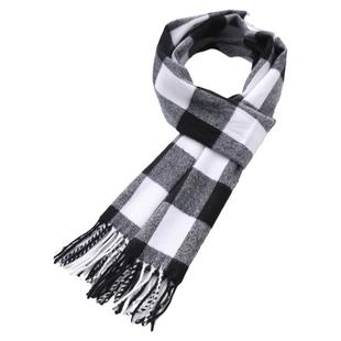 韩版黑色格子围巾男款秋冬加厚保暖学生情侣围脖男士百搭披肩潮女