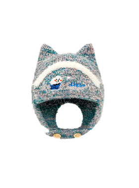 可爱猫耳朵针织护耳帽保暖