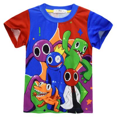 2026彩虹朋友roblox rainbow friends夏季短袖儿童T恤上衣