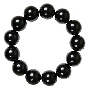 收藏级天然黑玛瑙手串女男黑玛瑙荔枝冻玉髓手镯珠子散珠串珠手链