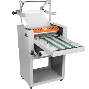 FM-390A覆膜机自动调速电动皮带进纸防卷曲冷热裱大钢辊包装盒过膜机大型相册写真压膜机不干胶覆膜机厂直销