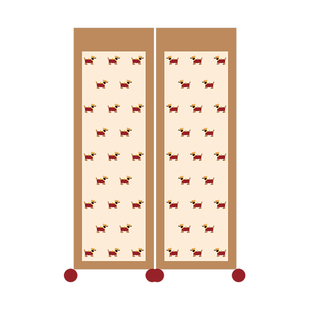 momosrug七喜狗狗门帘毛球遮挡帘厨房防油烟半帘卧室免打孔隔断帘