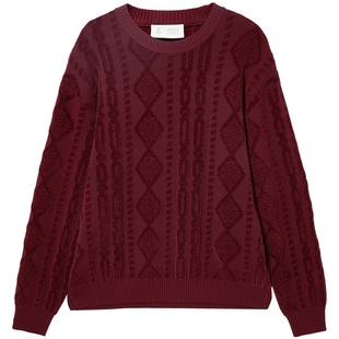 【肌理面料】杰克琼斯2025年秋冬毛绒感雪尼尔毛衣织花针织衫