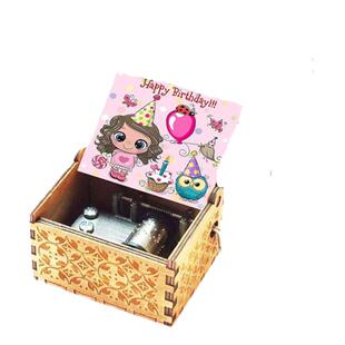 2023新款生日礼物八音盒手摇木质感音乐盒桌面摆件简约家居装饰品