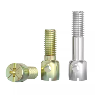 304不锈钢/铁镀彩锌碳钢铅封螺丝钉电表封表带孔十字螺栓M3M4M5M6