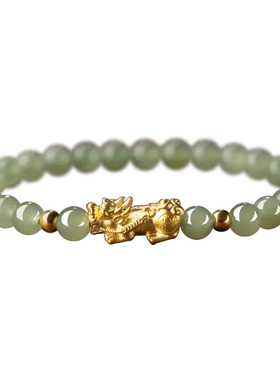 天然和田玉貔貅手链女款