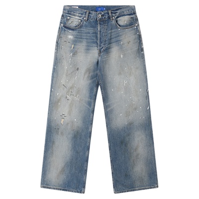 A家2021M同款潮流水洗宽松牛仔裤