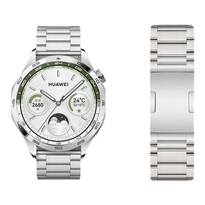 适用华为gt6手表watch5表带watchgt5pro全钛金属GT4腕表带watch4pro智能gt3运动男女式快拆buds高级链46腕带