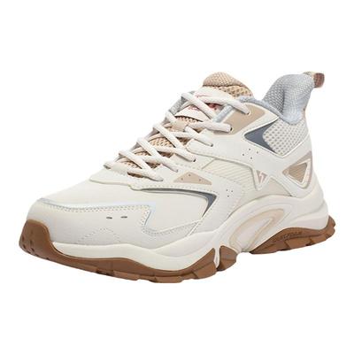 361度男鞋革面加绒老爹鞋情侣款