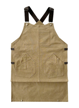 咖啡师围裙帆布工作服可定制logo